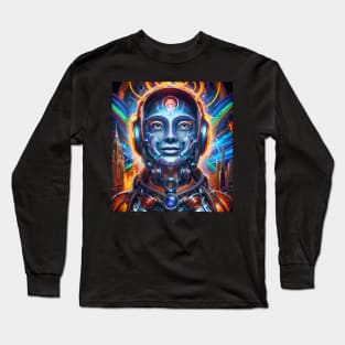 Hyperdimensional Android (5.1) - Trippy Psychedelic Art Long Sleeve T-Shirt